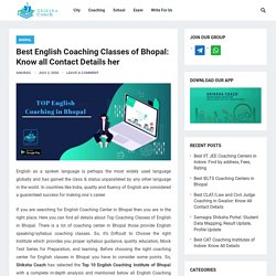 TOP 10 English Coaching Classes in Bhopal - ShikshaCoach