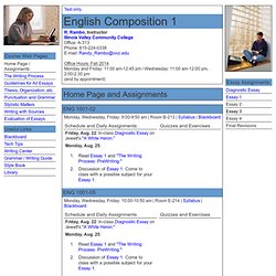 English Composition 1: Home Page