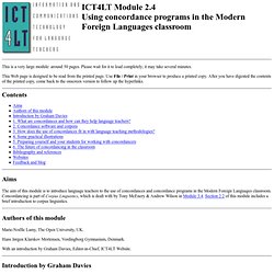 English Module 2.4: Concordance programs