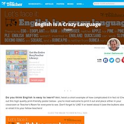 POSTER: English Is A Crazy Language