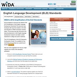 WIDA ELP Standards