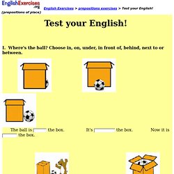 Test your English! (prepositions of place)