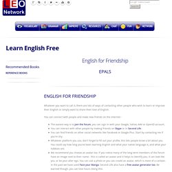 English for Friendship - Pen Pals - E-Friends for English learners