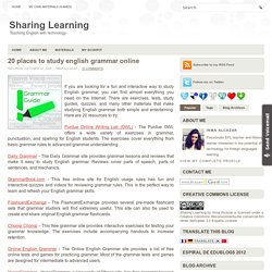 20 places to study english grammar online ~ Sharing Learning