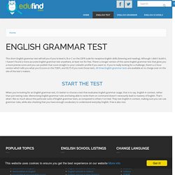 English grammar test