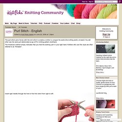 Purl Stitch - English - Knitting Community