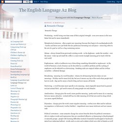 The English Language A2 Blog: Language Change