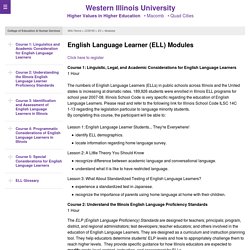 English Language Learner Module Series