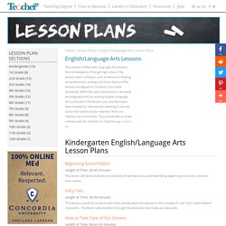 English/Language Arts Lesson Plans