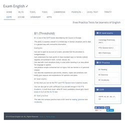 B1 level English language practice tests