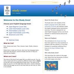 English Language Centre Study Zone: Welcome!