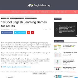 10 Cool English Learning Games for Adults