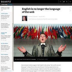 English is no longer the language of the web