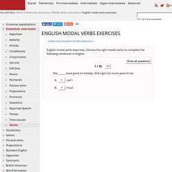 English modal verbs exercises