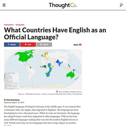 List of Countries Where English Is the Official Language (cf la piste audio)