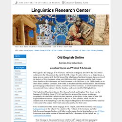 Old English Online: Series Introduction