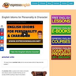 English Idioms for Personality & Character