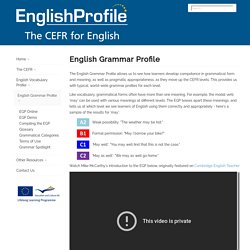 English Profile - English Grammar Profile
