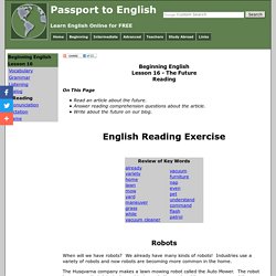 "The Future" English Reading Exercise - Learn English Online