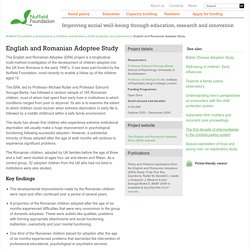 English and Romanian Adoptee Study