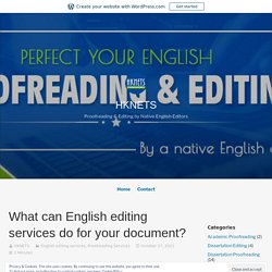 What can English editing services do for your document?