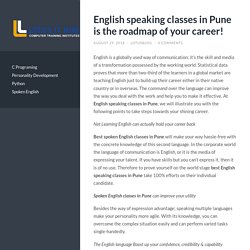 English speaking classes in Pune is the roadmap of your career!