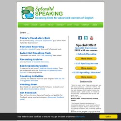 Learn English speaking skills: weekly updates