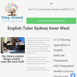 English Tutor Sydney Inner West