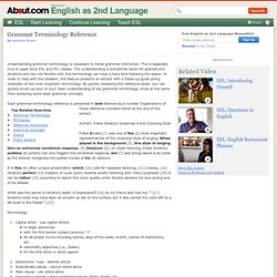 English Grammar Terminology Reference Page - Grammar Terms for ESL