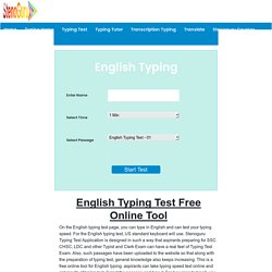 English Typing Test