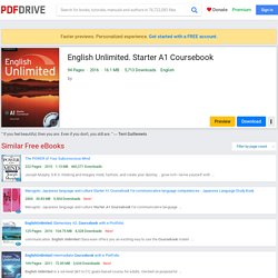 English Unlimited. Starter A1 Coursebook