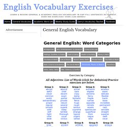 English Vocabulary Exercises