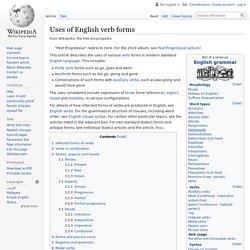 Uses of English verb forms