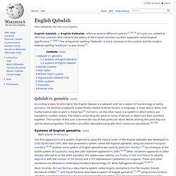 English Qabalah