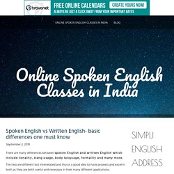 Spoken English vs Written English- basic differences one must know