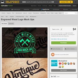 Engraved Wood Logo Mock Ups