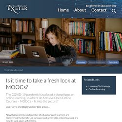Enhance: Stories of Excellence in Education Is it time to take a fresh look at MOOCs?
