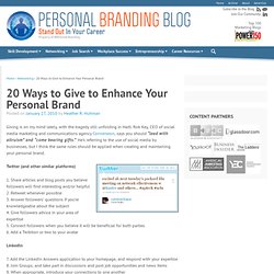 20 Ways to Give to Enhance Your Personal Brand