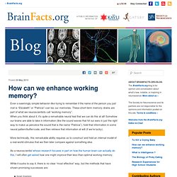How can we enhance working memory?