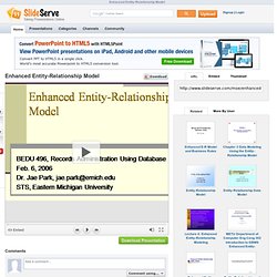 Enhanced Entity-Relationship Model