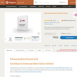Enhanced Admin Product Grid - Site Management
