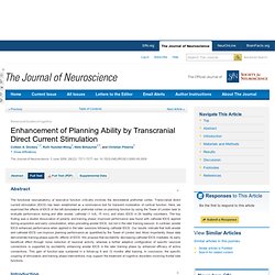 Enhancement of Planning Ability by Transcranial Direct Current Stimulation