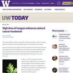 High dose of oxygen enhances natural cancer treatment