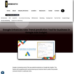 Google Enhances new Trend prediction Tool for business in Google Ads insight.