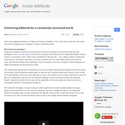 Enhancing AdWords for a constantly connected world