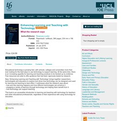 Enhancing Learning and Teaching with Technology - UCL IOE Press