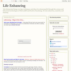 Life Enhancing: mBraining - Digest this idea...
