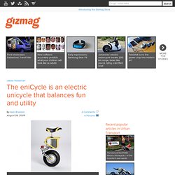 The eniCycle is an electric unicycle that balances fun and utility