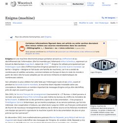 Enigma (Page wikipedia)