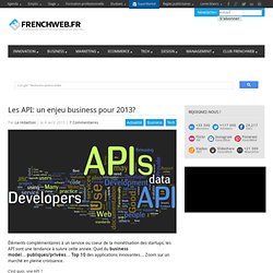 Les API: un enjeu business pour 2013?